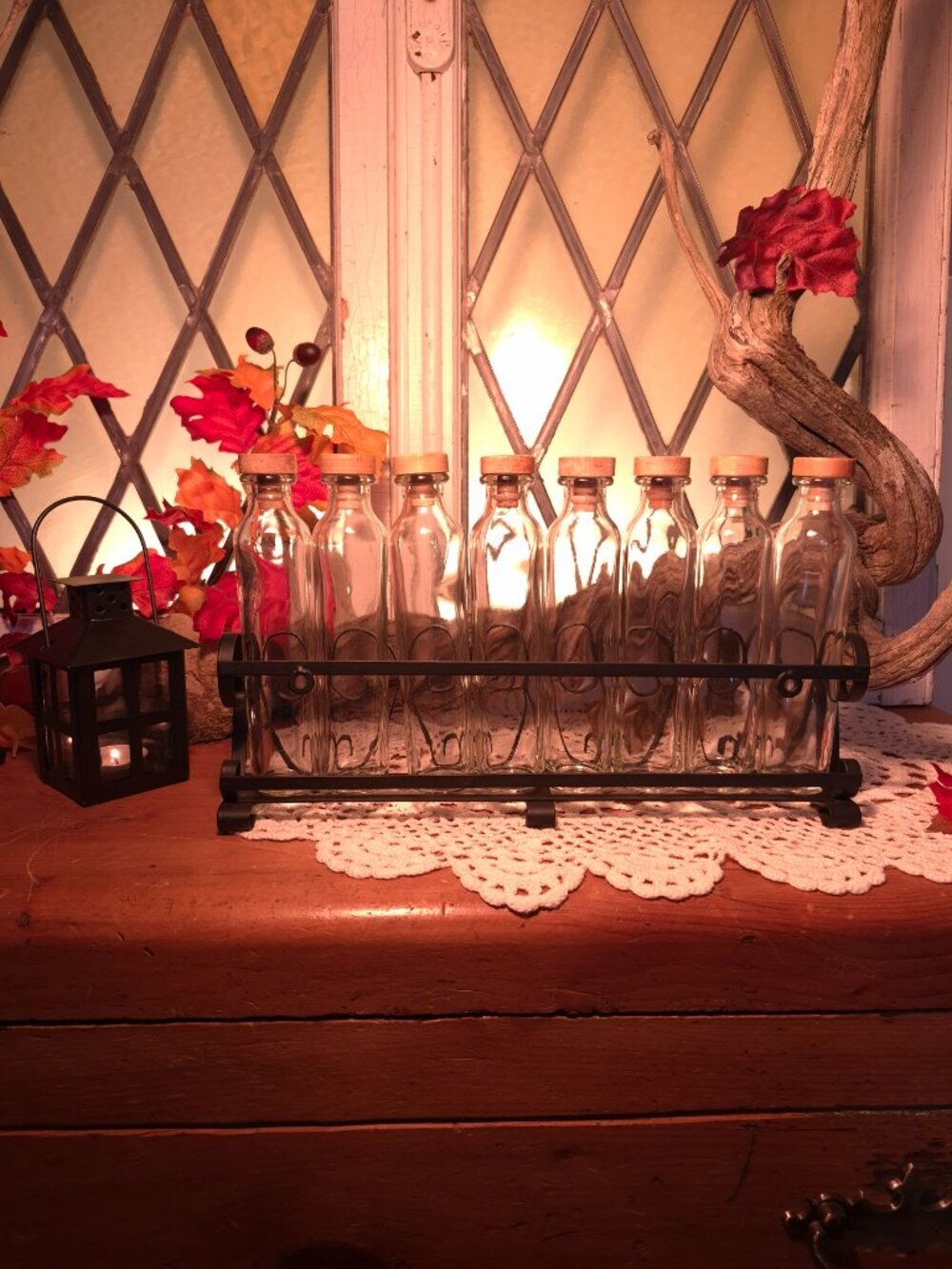 Beyond Midnight 🦉🧚‍♂️ Apothecary Spice Rack with 8 Glass Bottles - Picture 5 of 13